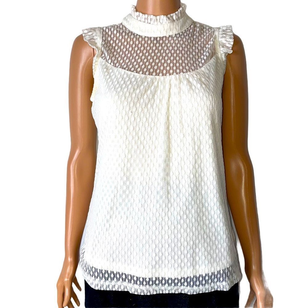 HeartSoul White Sleeveless Blouse